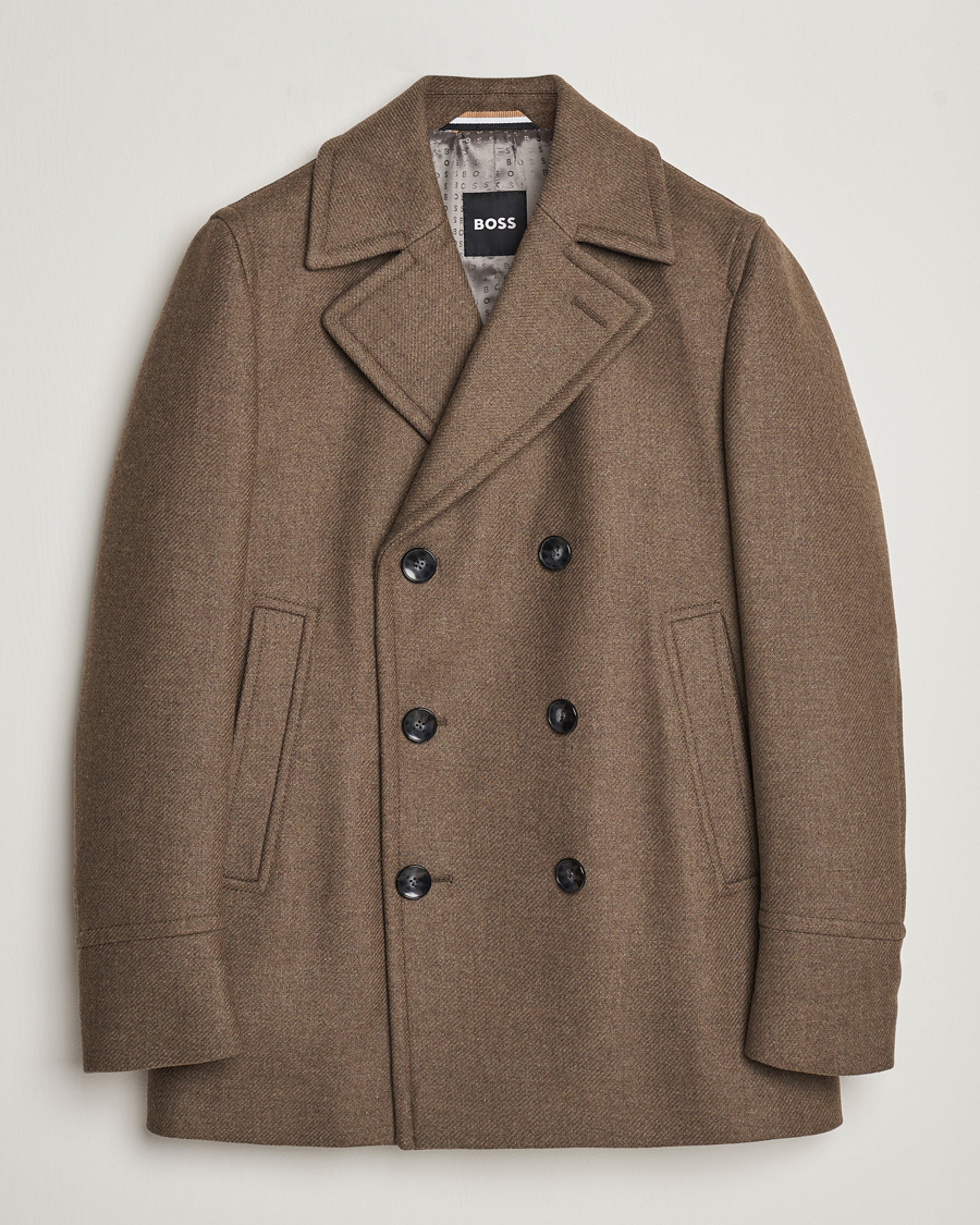 Mies | Takit | BOSS BLACK | Hyde Peacoat Open Green