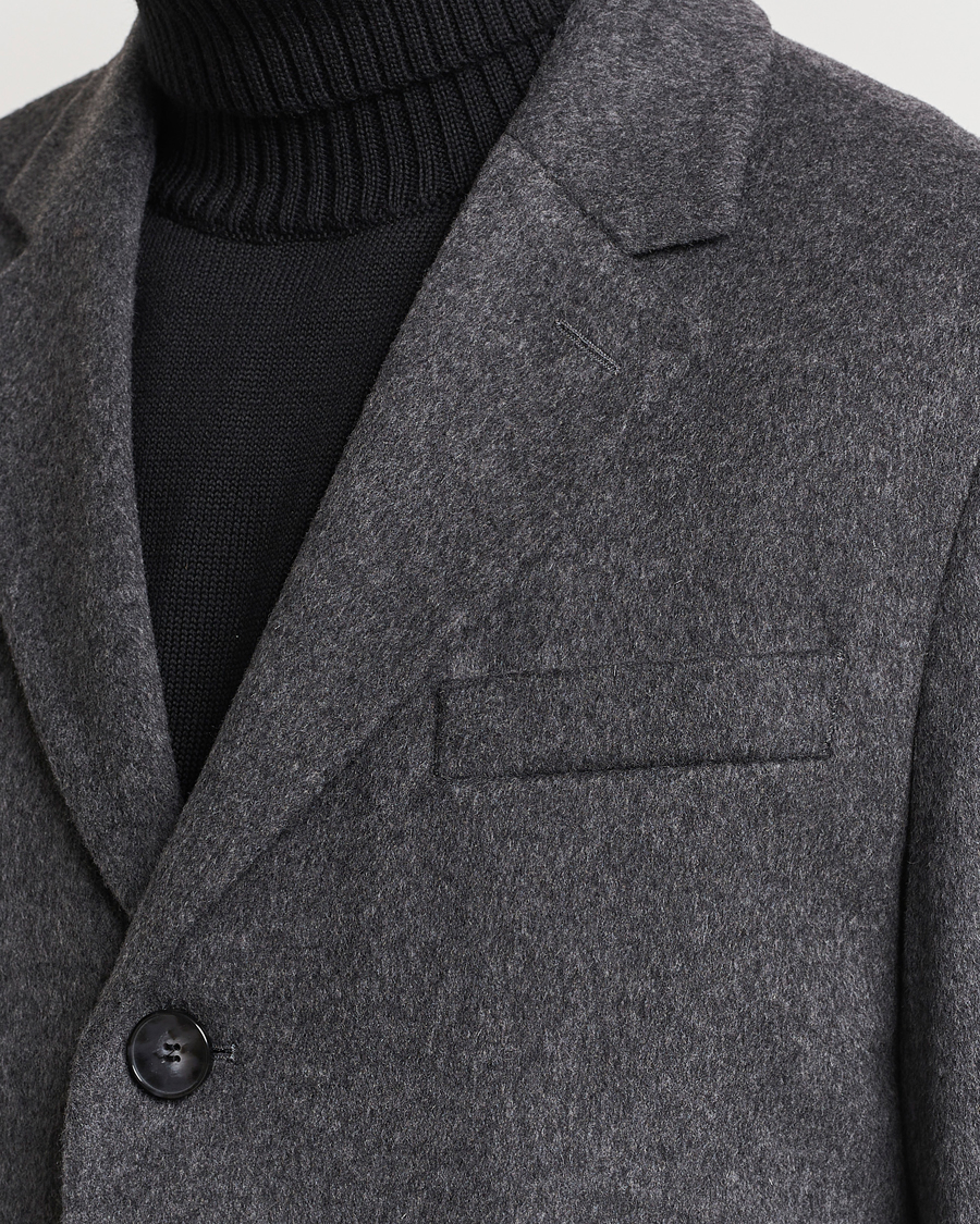 Mies | Takit | BOSS BLACK | Hyde Wool/Cashmere Coat Medium Grey