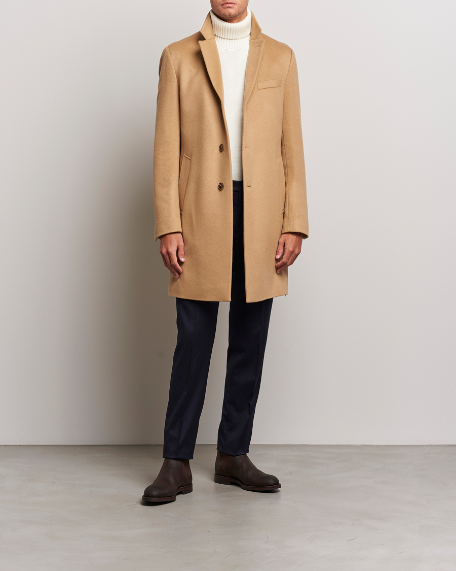 Mies | Takit | BOSS BLACK | Hyde Wool/Cashmere Coat Medium Beige
