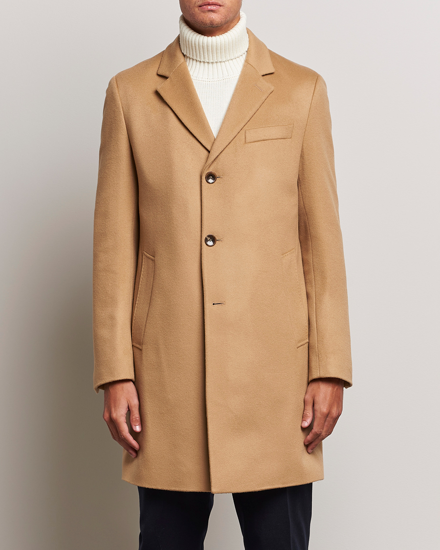 Mies | Päällystakit | BOSS BLACK | Hyde Wool/Cashmere Coat Medium Beige