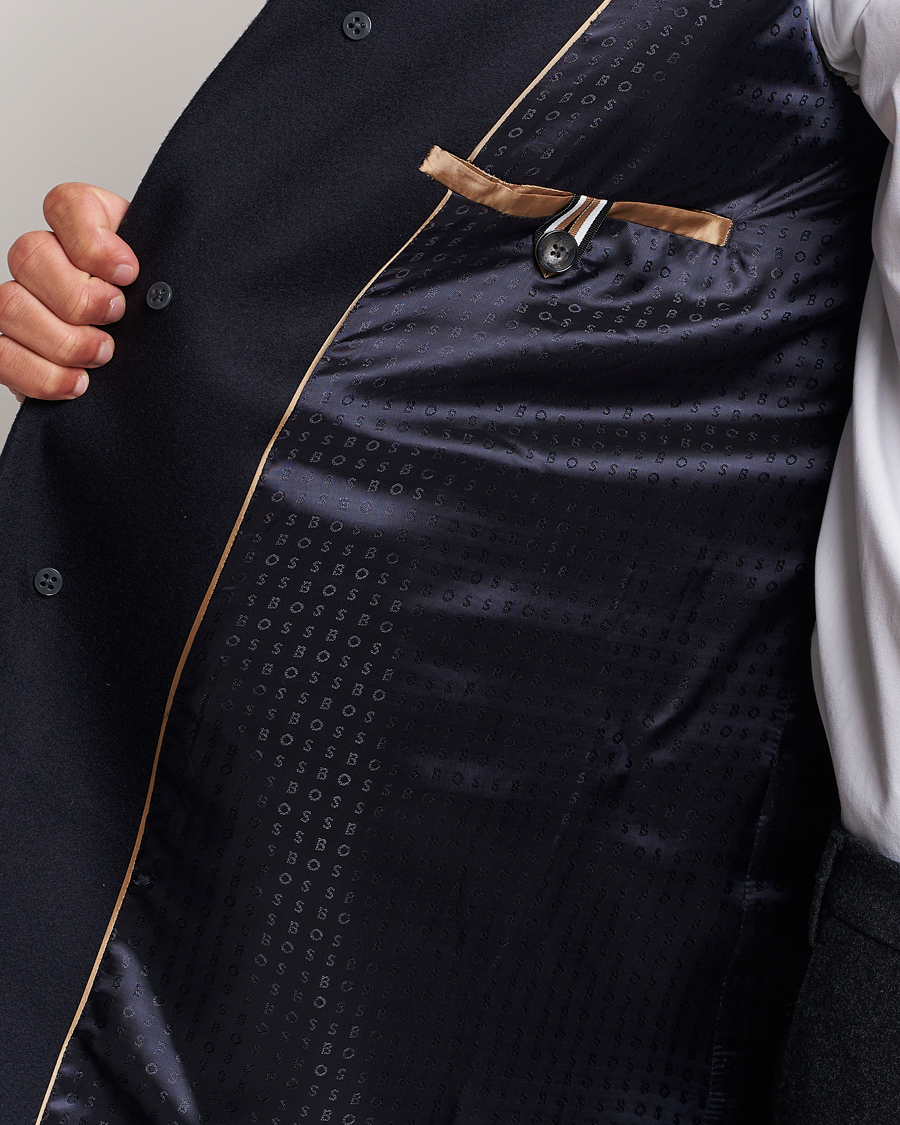 Mies | Takit | BOSS BLACK | Hyde Wool/Cashmere Coat Dark Blue