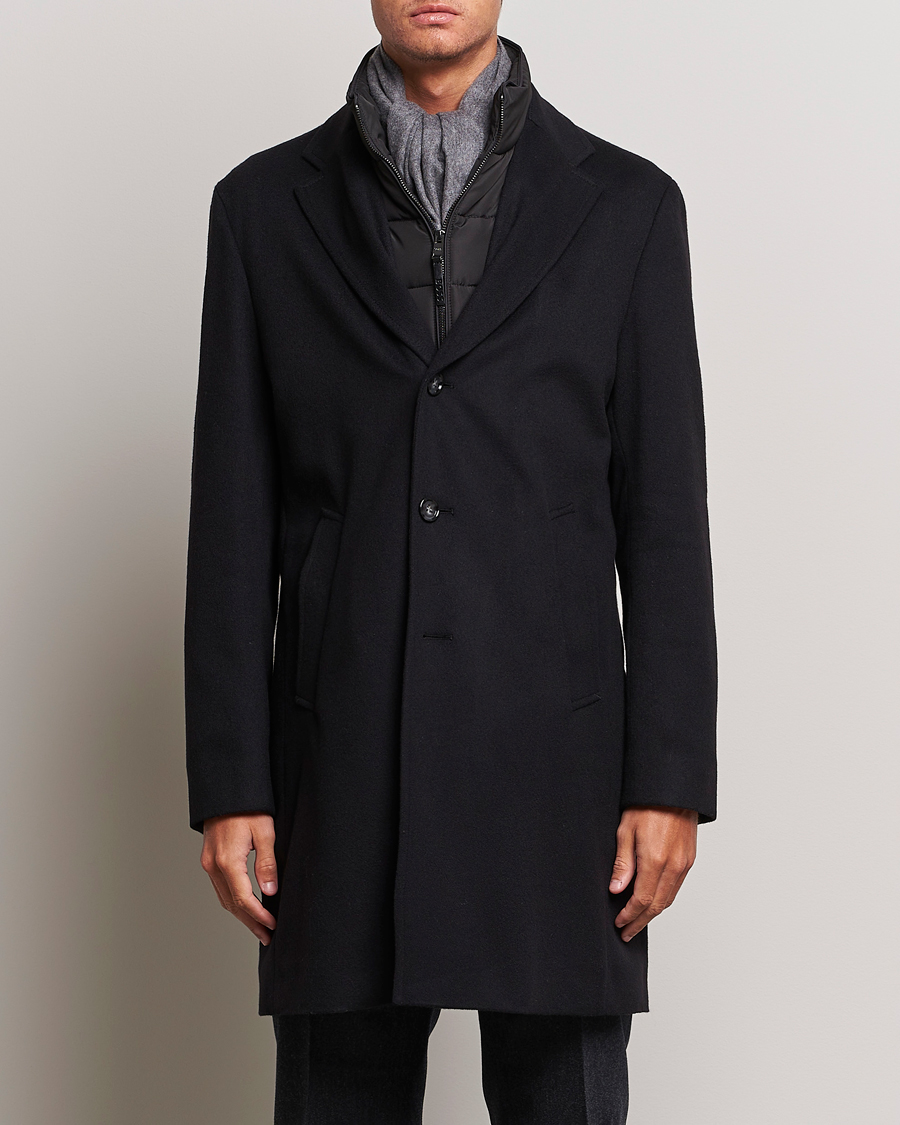 Mies |  | BOSS BLACK | Hyde Wool/Cashmere Bib Coat Black