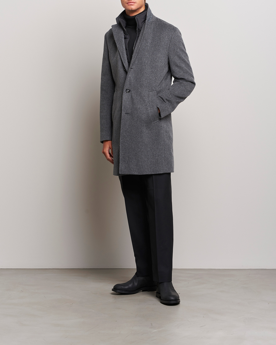 Mies | Takit | BOSS BLACK | Hyde Wool Bib Coat Medium Grey
