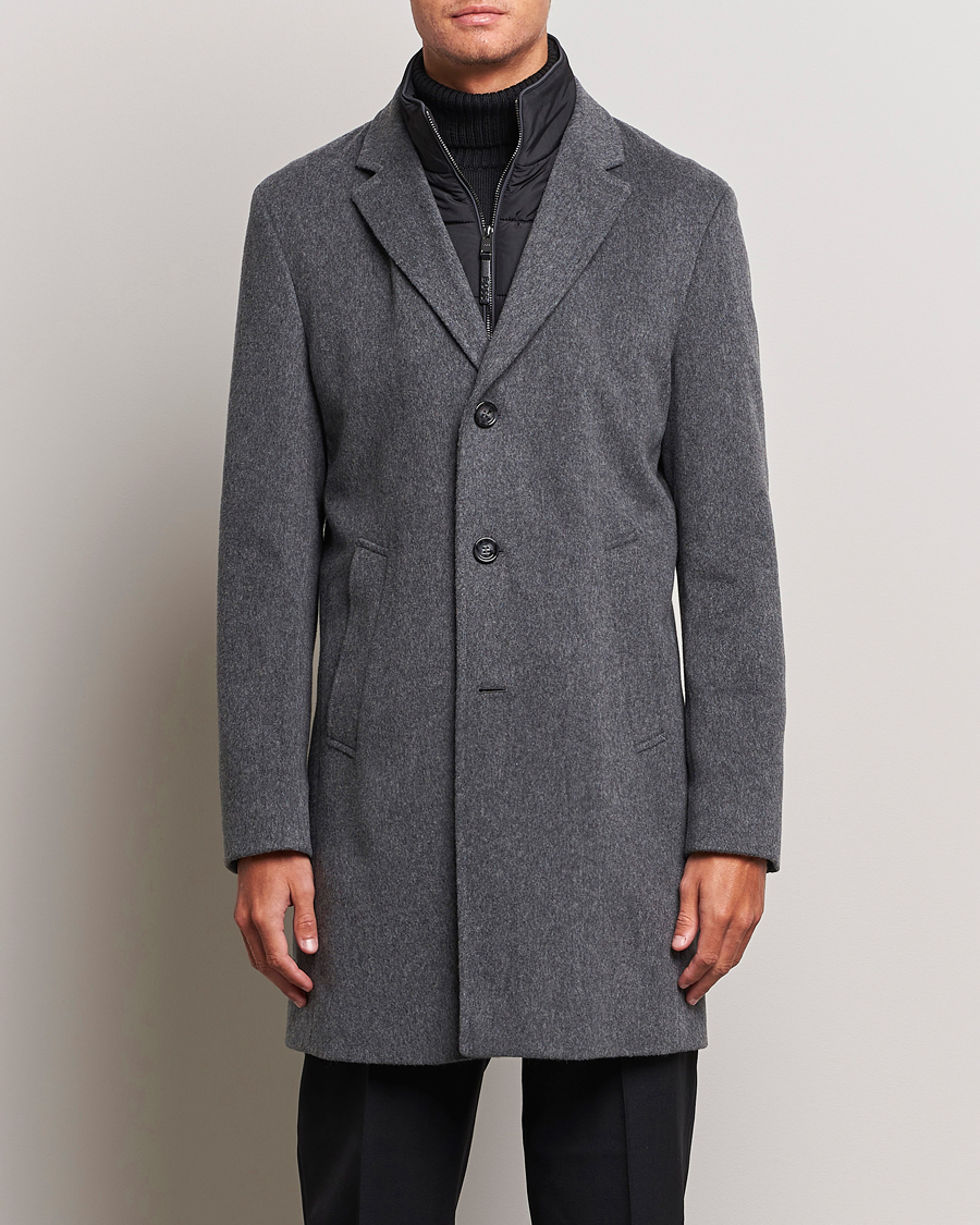 Mies |  | BOSS BLACK | Hyde Wool Bib Coat Medium Grey