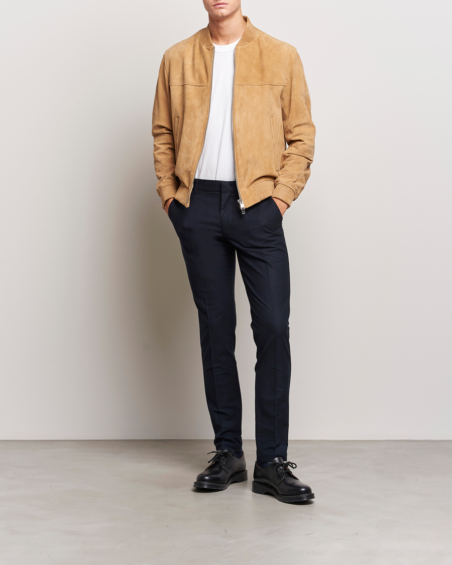 Mies | Housut | BOSS BLACK | Kaito1 Structured Chinos Dark Blue