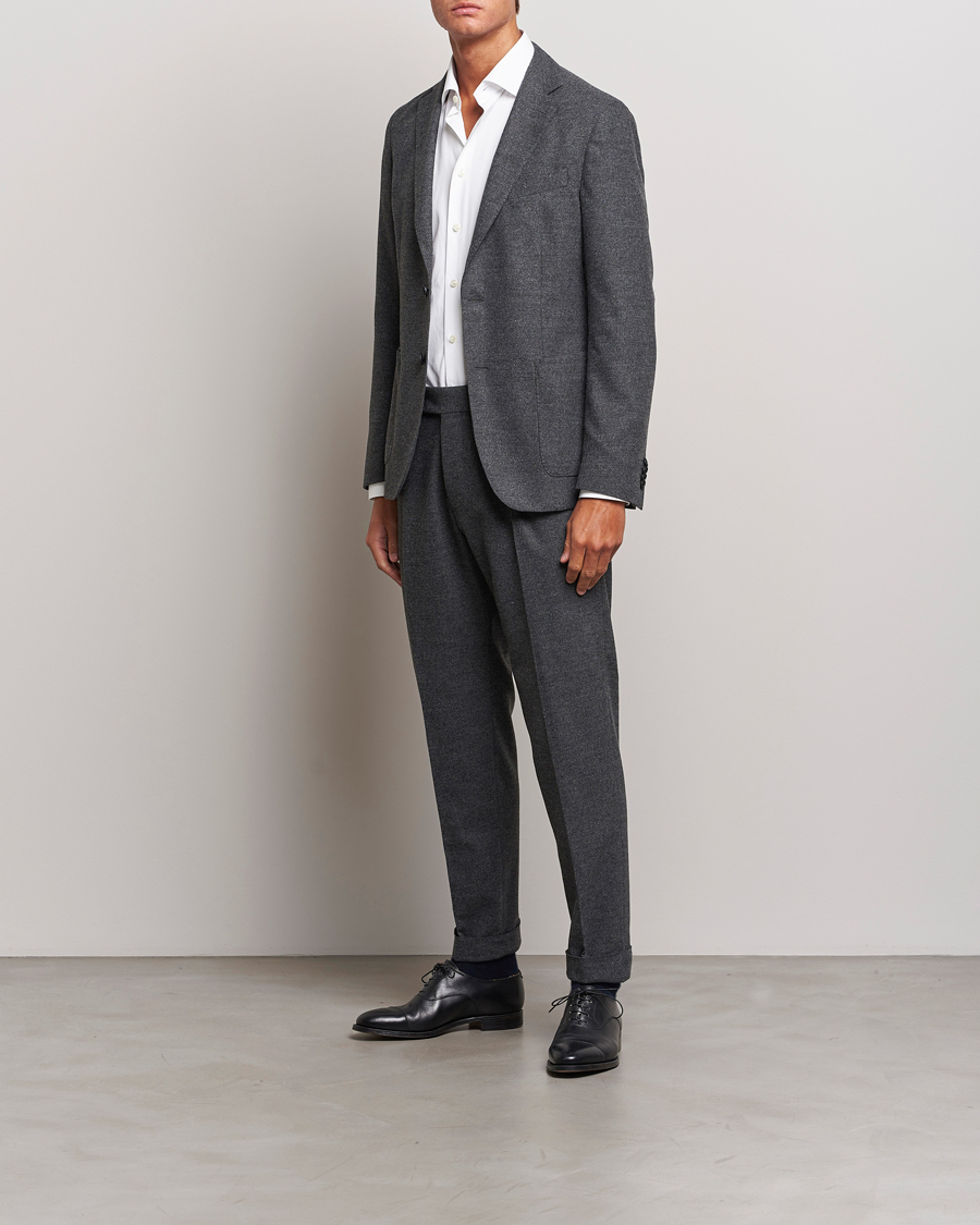 Mies | Pikkutakit | BOSS BLACK | Hanry Tech Flannel Blazer Dark Grey