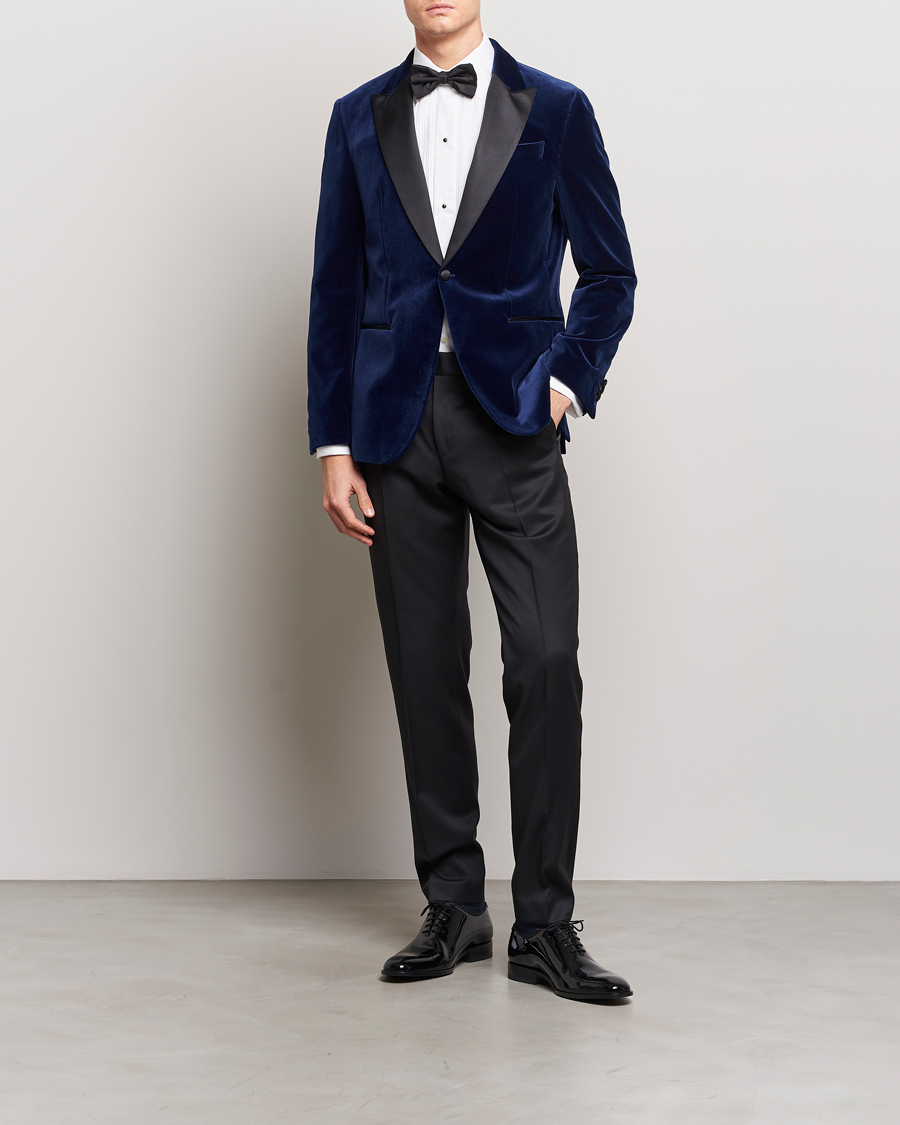 Mies | Pikkutakit | BOSS BLACK | Hutson Velvet Tuxedo Blazer Dark Blue