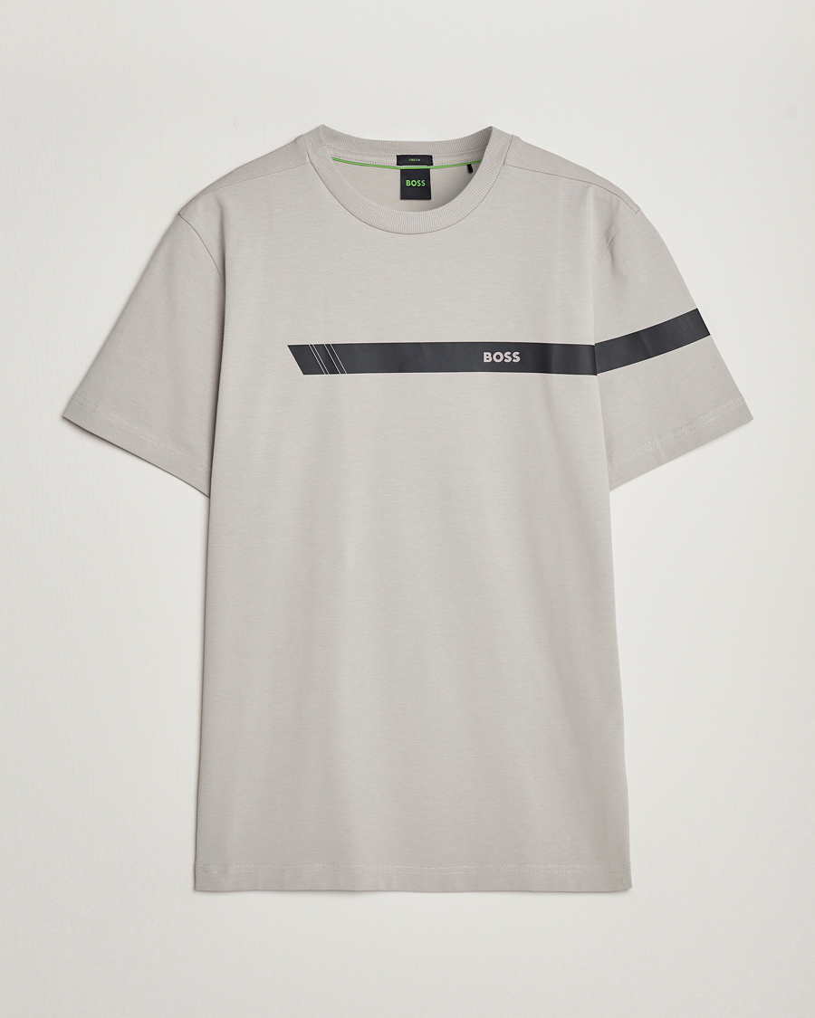 Mies |  | BOSS GREEN | Logo Crew Neck T-Shirt Open Grey