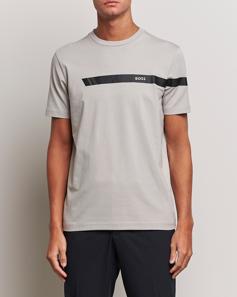 Mies |  | BOSS GREEN | Logo Crew Neck T-Shirt Open Grey