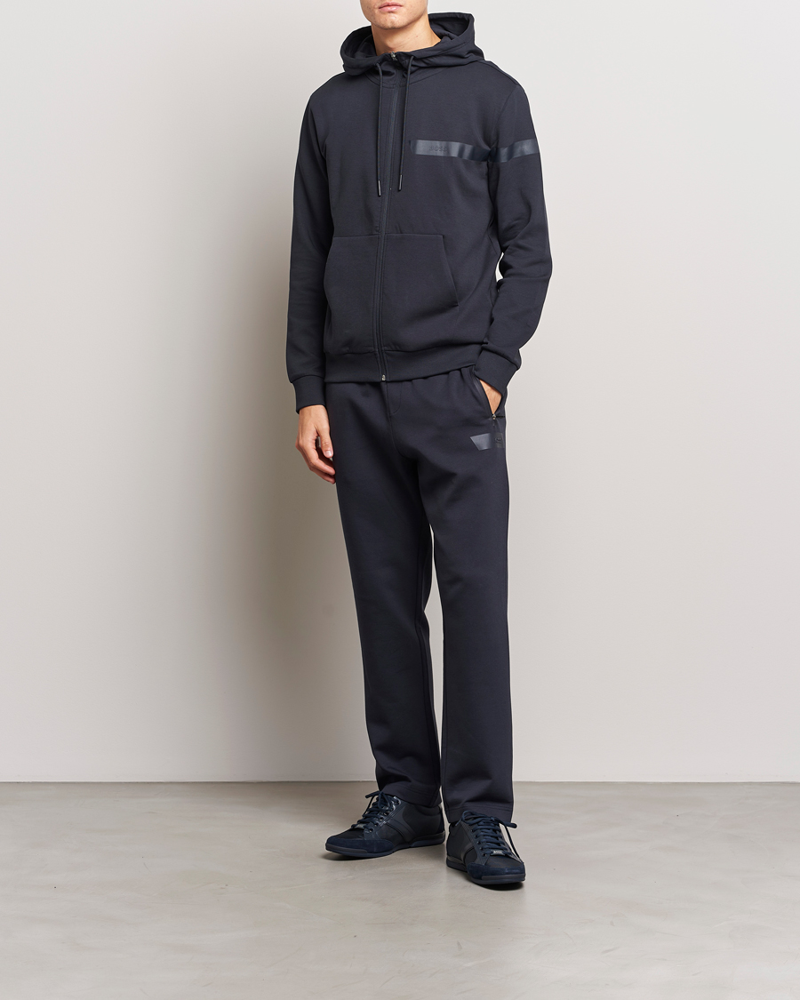 Mies | Puserot | BOSS GREEN | Saggy Full Zip Hoodie Dark Blue