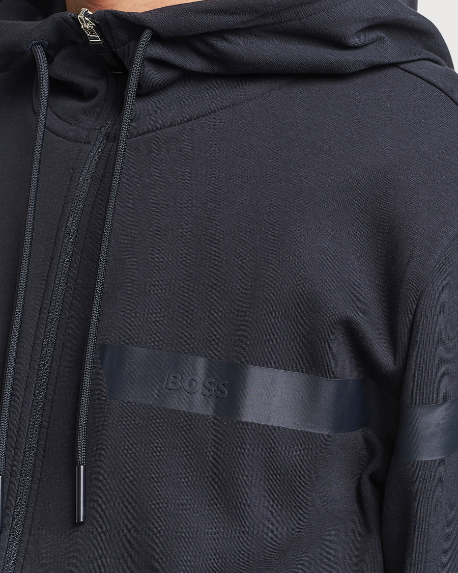 Mies | Puserot | BOSS GREEN | Saggy Full Zip Hoodie Dark Blue