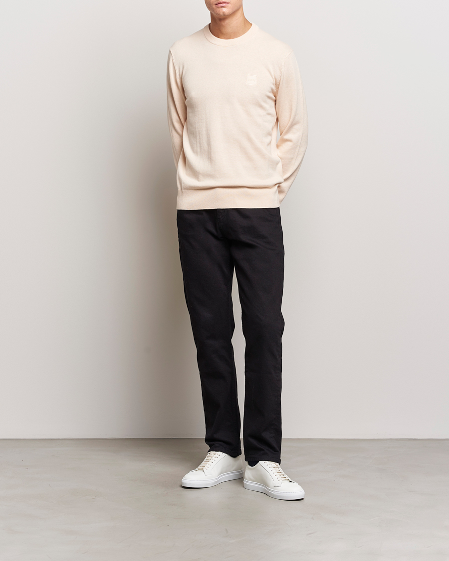 Mies | Puserot | BOSS ORANGE | Kanovano Knitted Sweater Open Beige