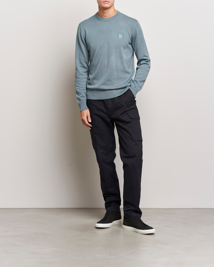 Mies | Puserot | BOSS ORANGE | Kanovano Knitted Sweater Open Green