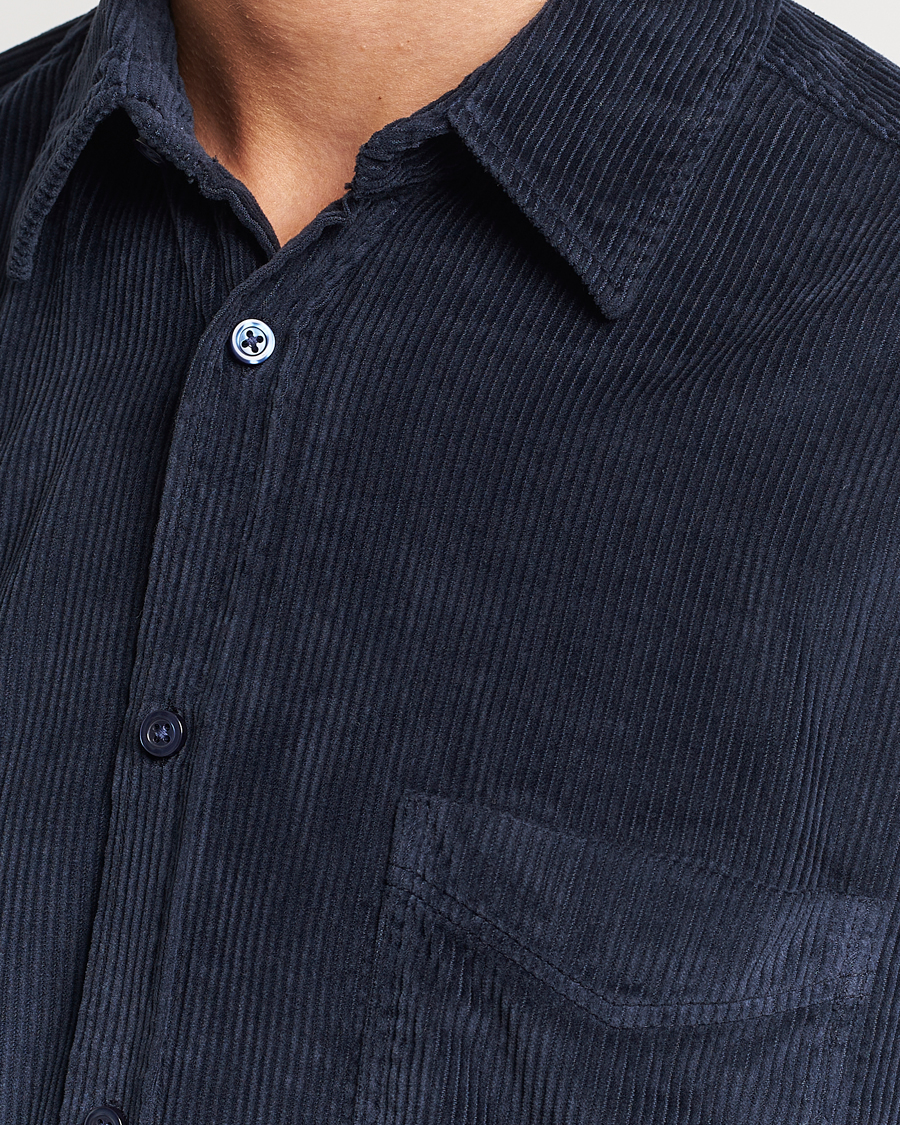 Mies | Kauluspaidat | BOSS ORANGE | Relegant Corduroy Shirt Dark Blue