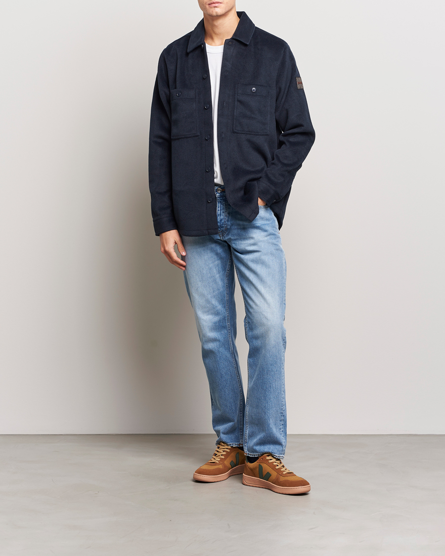 Mies | Kauluspaidat | BOSS ORANGE | Locky Overshirt Dark Blue