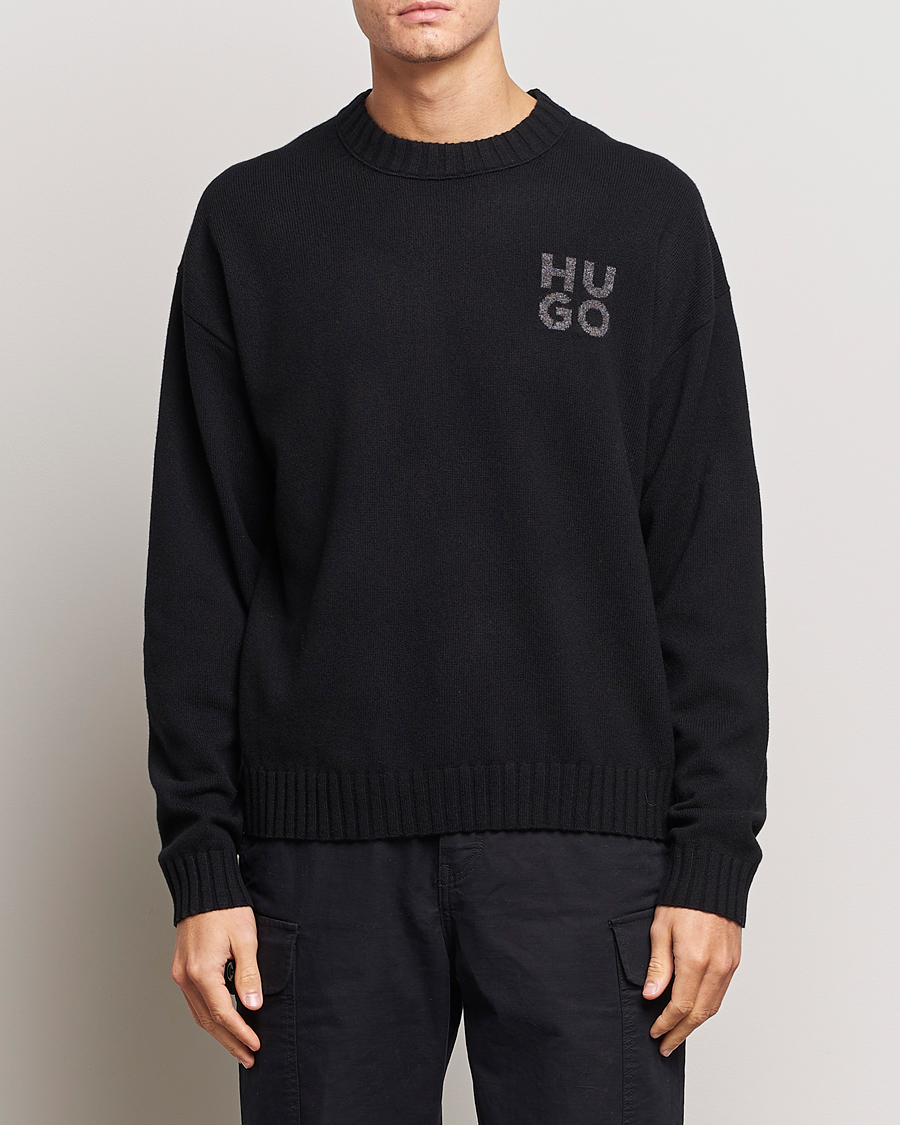 Mies |  | HUGO | San Cassio Knitted Sweater Black