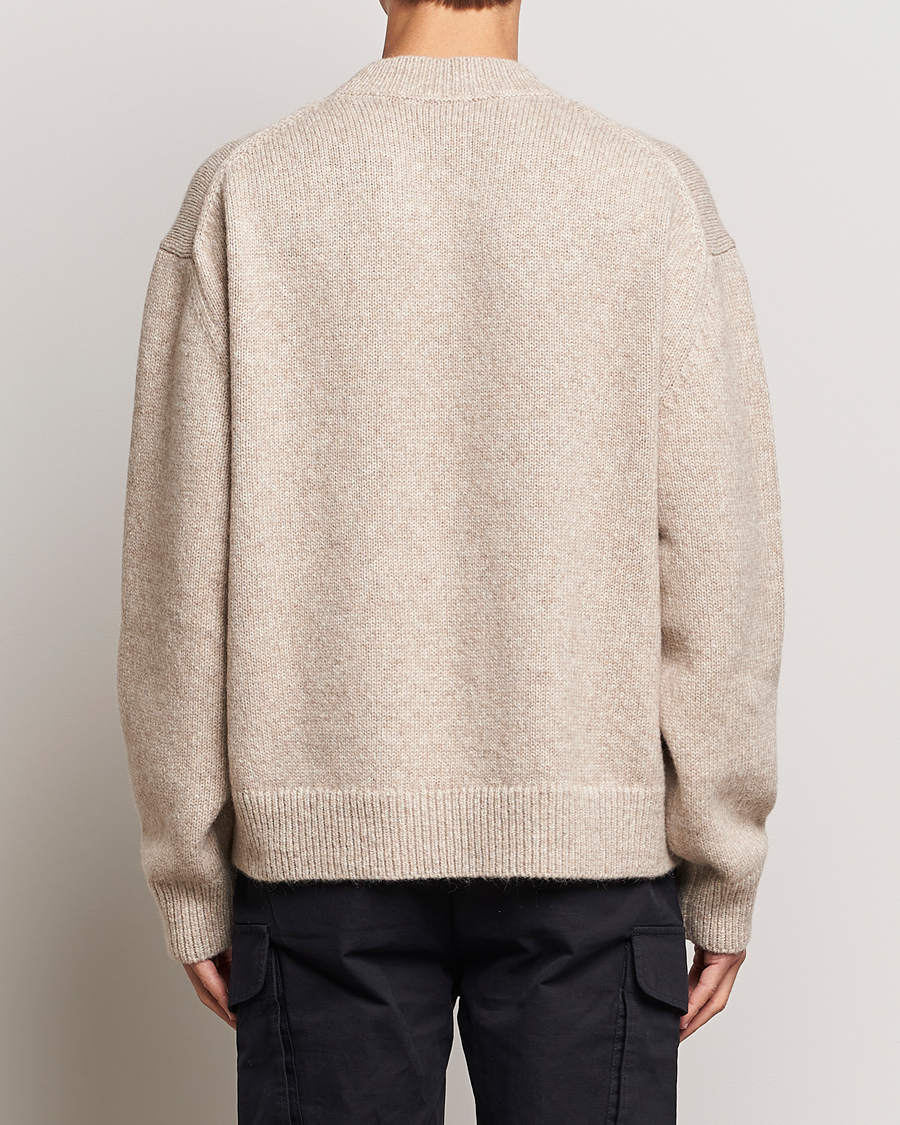 Mies | Puserot | HUGO | Seese Knitted Sweater Light Beige