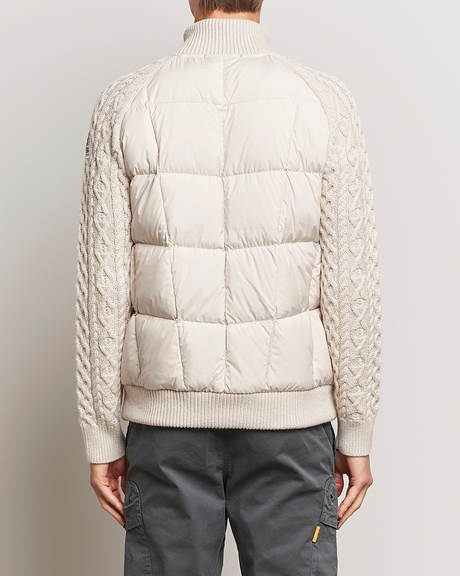 Mies | Takit | Parajumpers | Great Aran Knitted Hybrid Jacket Bone