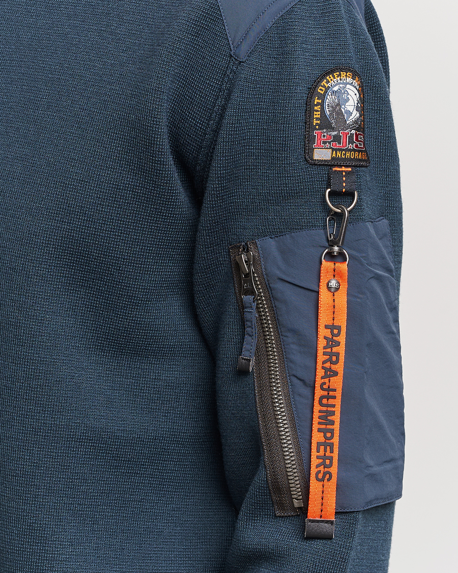 Mies | Puserot | Parajumpers | Braw Rescue Knitted Crew Neck Dark Avio