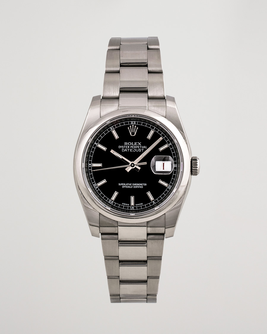 Mies | Rolex Pre-Owned Datejust 116200 Oystert Perpetual Steel Black Steel Black | Rolex Pre-Owned | Datejust 116200 Oystert Perpetual Steel Black Steel Black