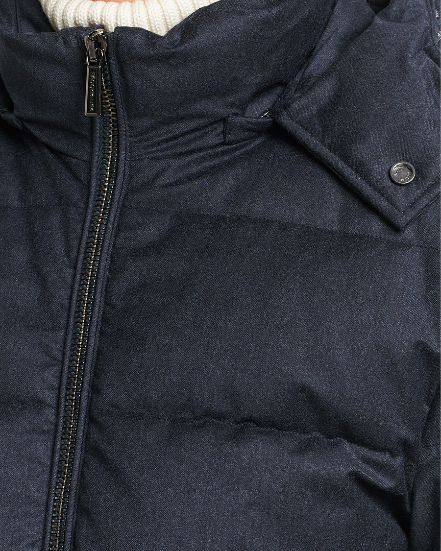Mies | Takit | MooRER | Brett Wool/Cashmere Hooded Jacket Blue Grey