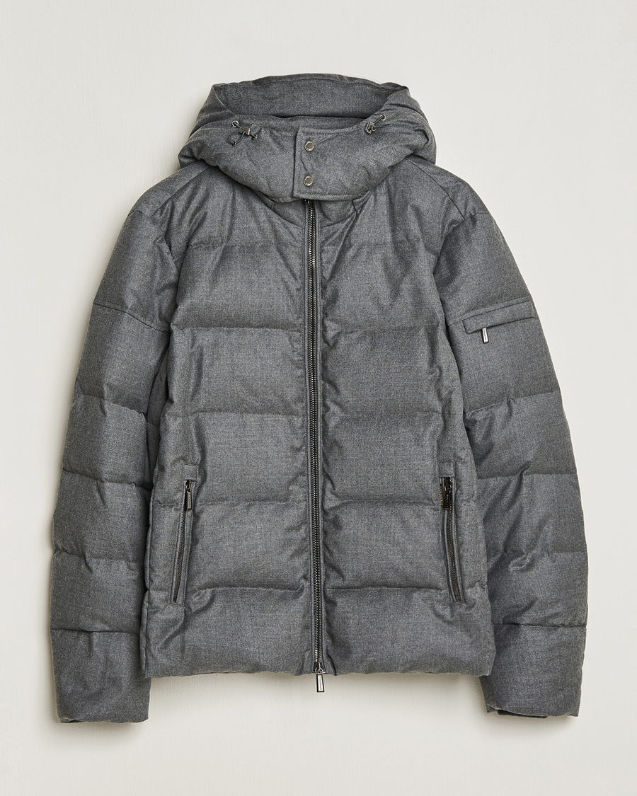 Mies | Takit | MooRER | Brett Wool/Cashmere Hooded Jacket Grey