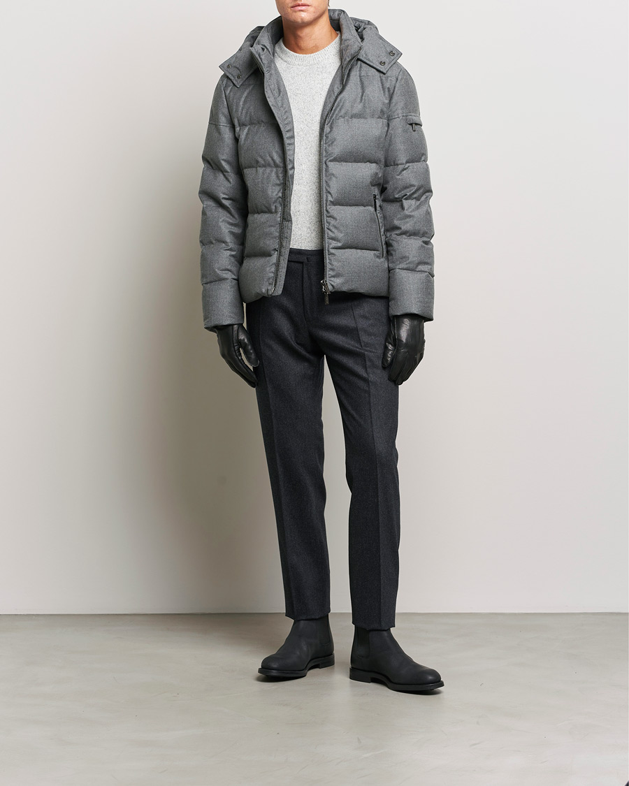 Mies | Takit | MooRER | Brett Wool/Cashmere Hooded Jacket Grey