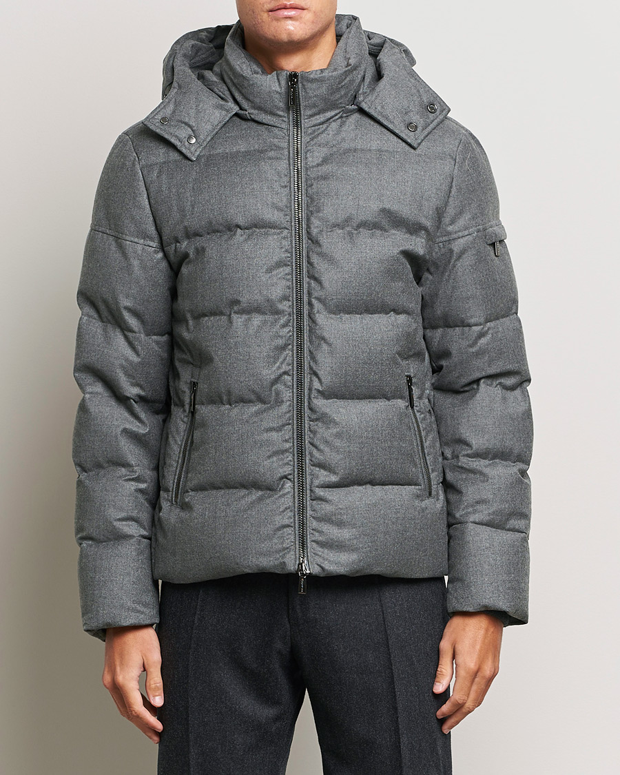 Mies | Takit | MooRER | Brett Wool/Cashmere Hooded Jacket Grey
