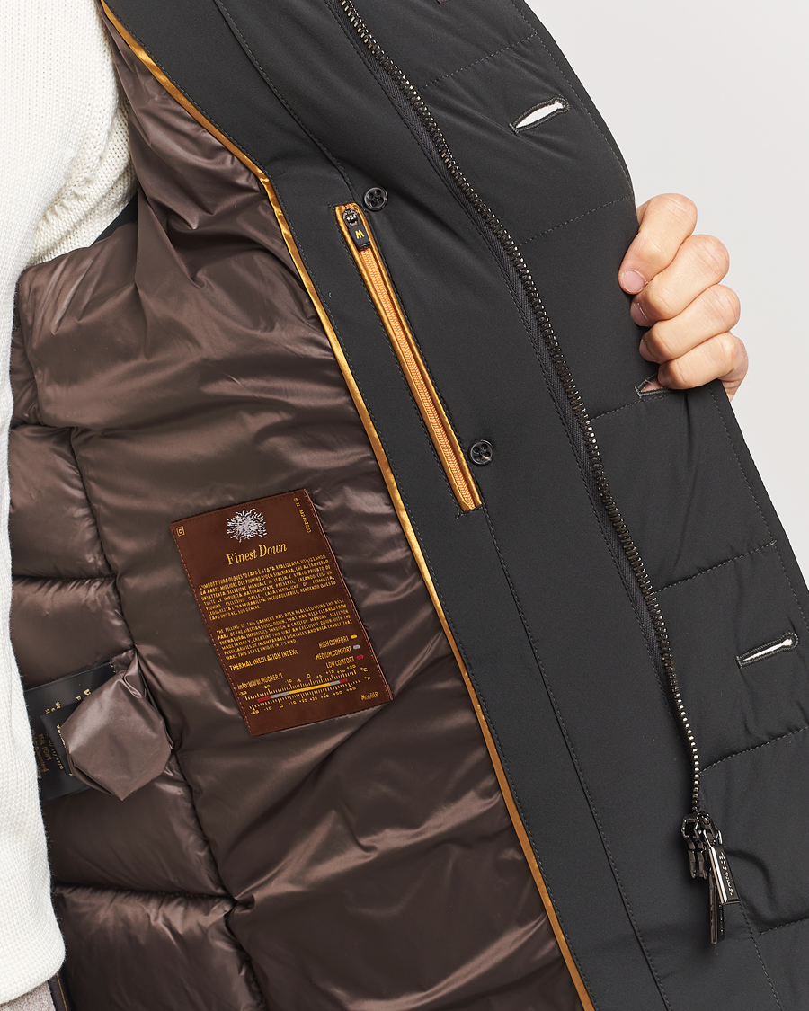 Mies | Takit | MooRER | Florio Double Breasted Nylon Coat Dark Green