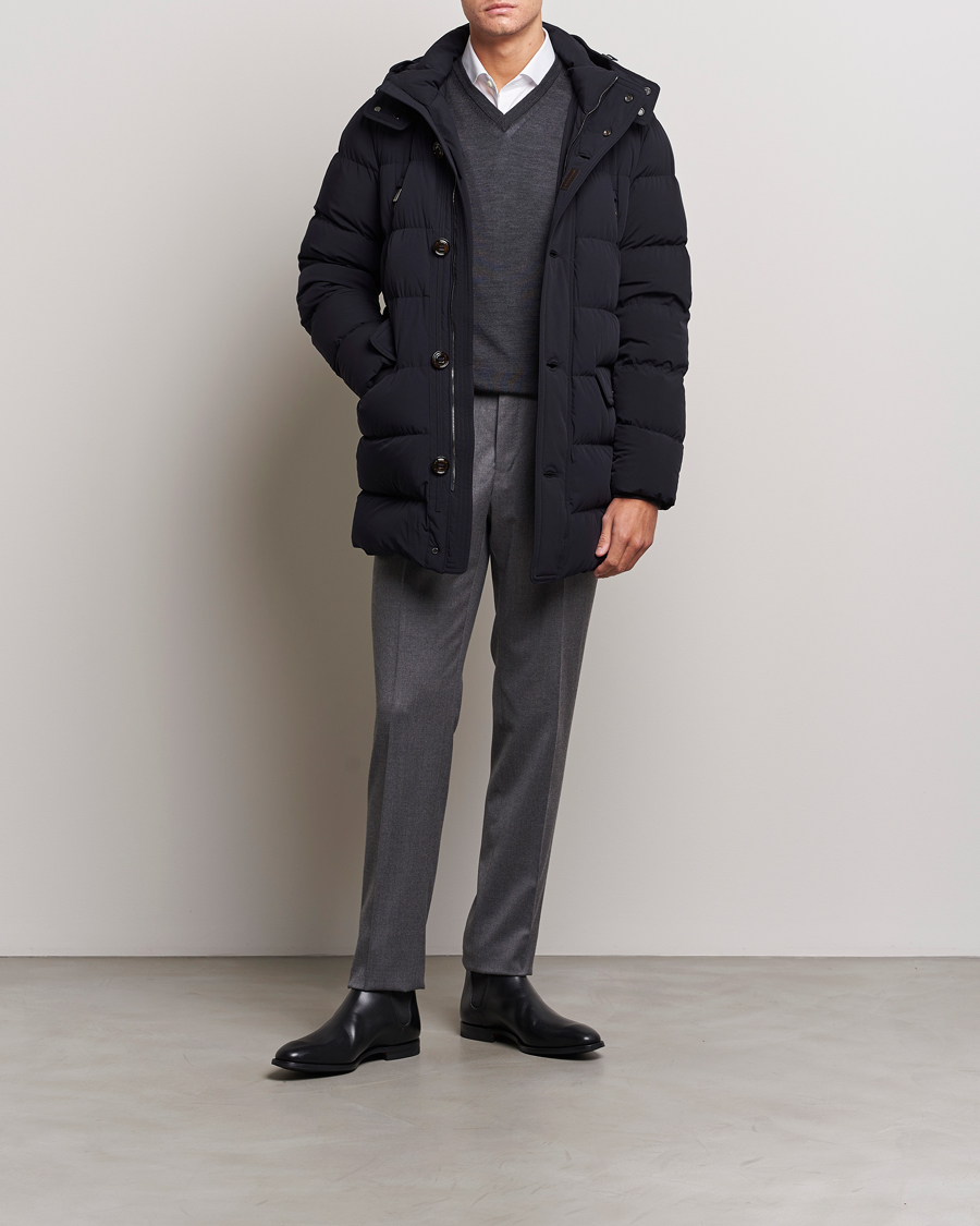 Mies | Takit | MooRER | Gorner Water resistant Nylon Parka Navy
