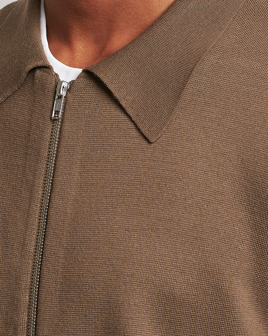 Mies | Puserot | NN07 | Harald Knitted Full Zip Shitake