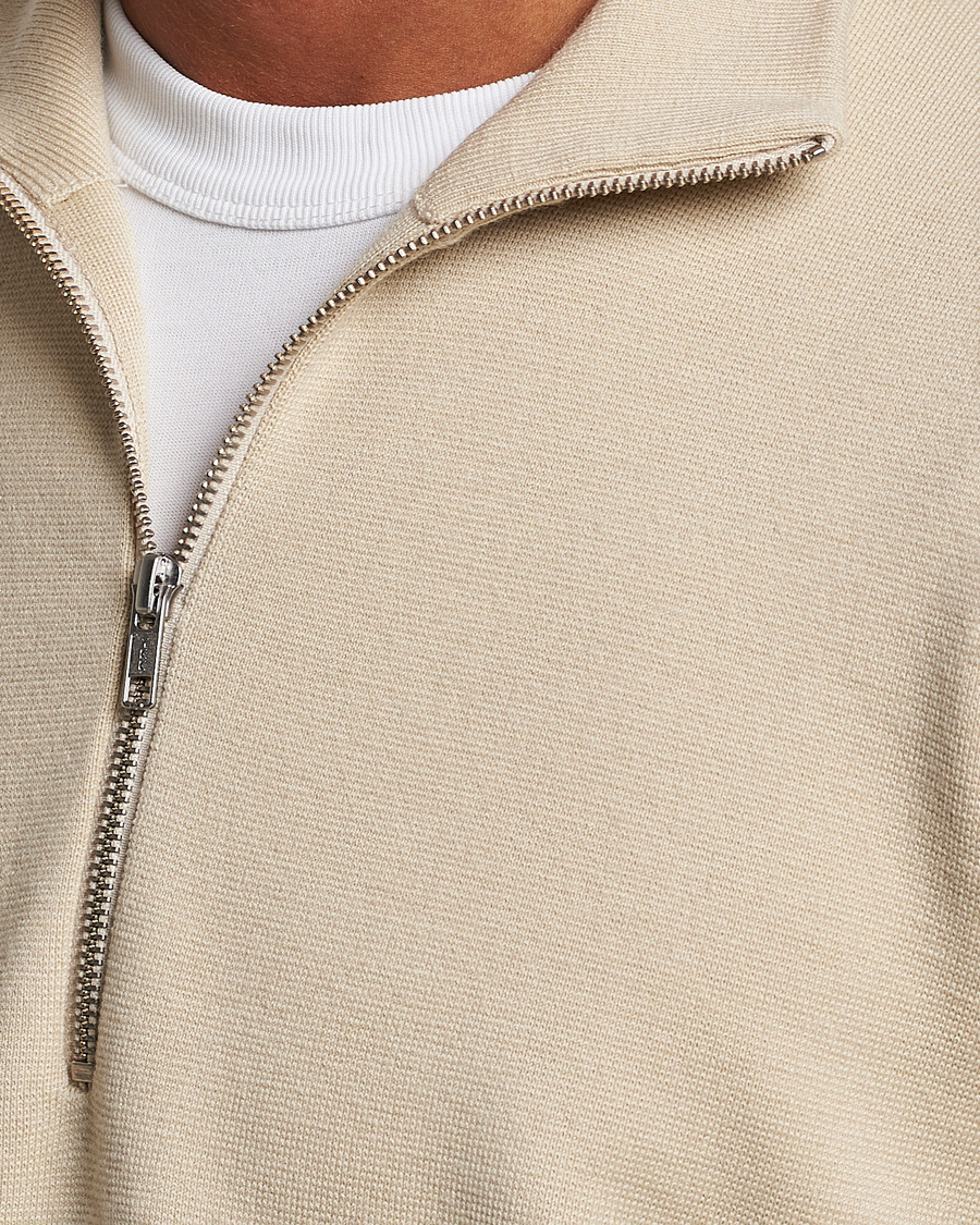 Mies | Puserot | NN07 | Harald Cotton/Modal Half Zip Ecru