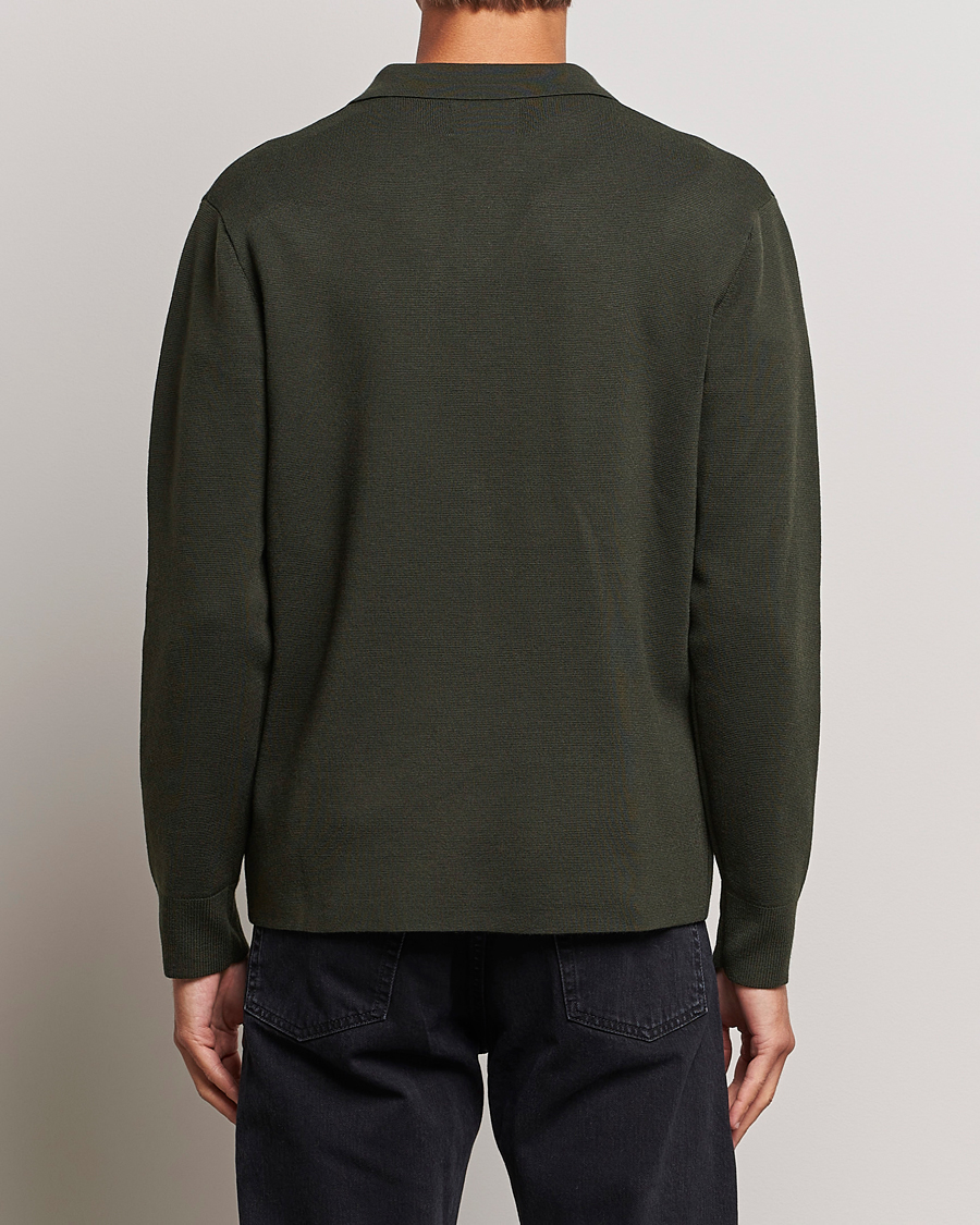 Mies | Puserot | NN07 | Harald Knitted Polo Dark Green