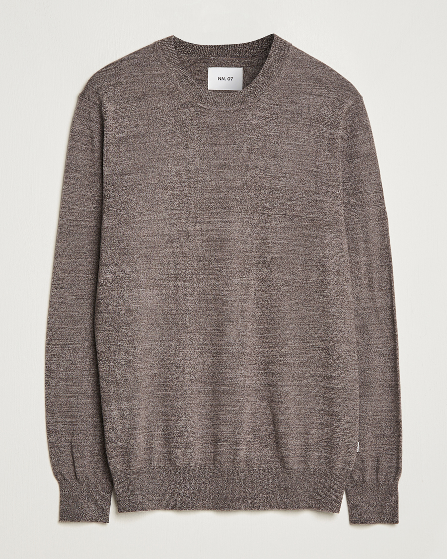 Mies | Puserot | NN07 | Ted Merino Crew Neck Pullover Shitake