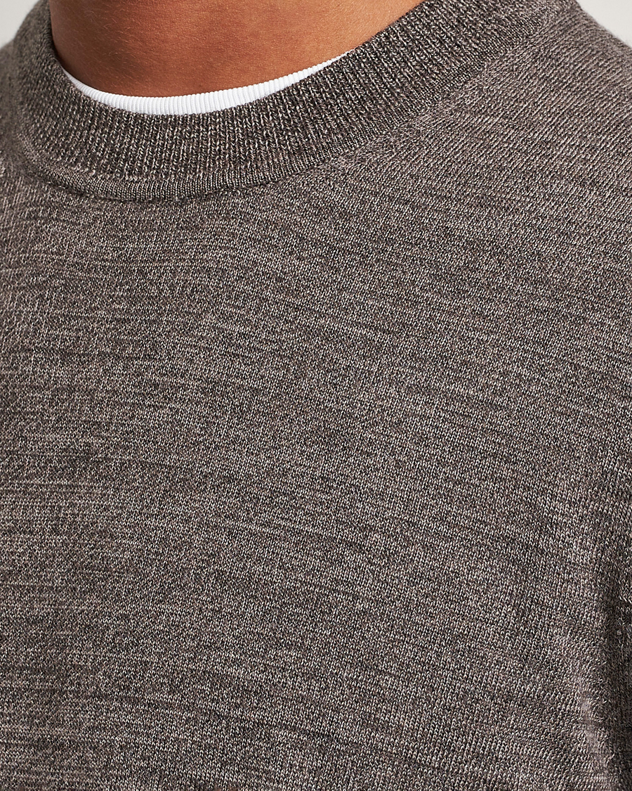 Mies | Puserot | NN07 | Ted Merino Crew Neck Pullover Shitake