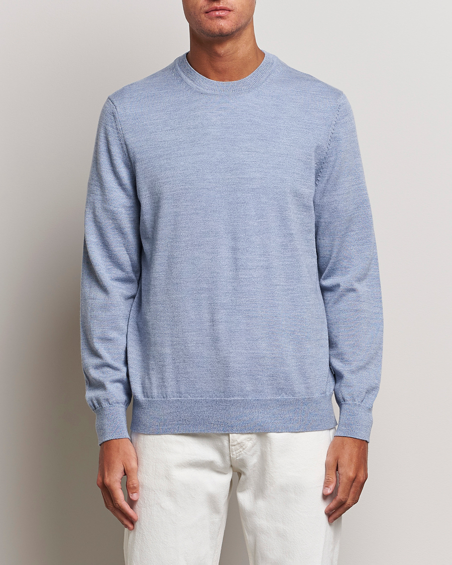 Mies |  | NN07 | Ted Merino Crew Neck Pullover Dust Blue