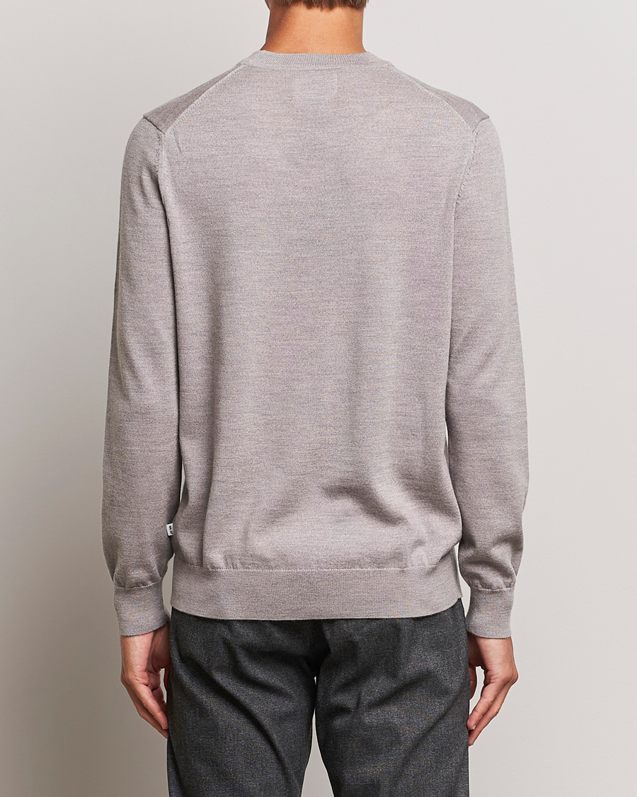 Mies | Puserot | NN07 | Ted Merino Crew Neck Pullover Stone Melange