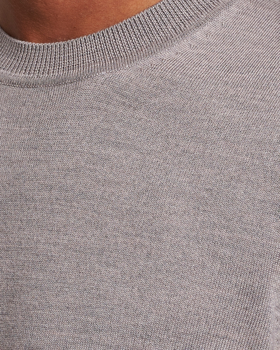 Mies | Puserot | NN07 | Ted Merino Crew Neck Pullover Stone Melange