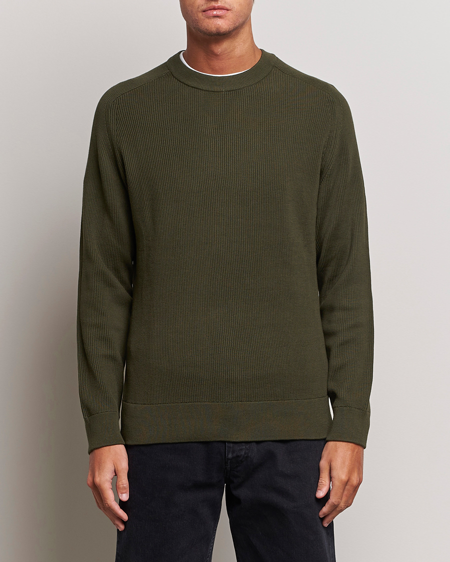 Mies |  | NN07 | Kevin Cotton Knitted Sweater Deep Green