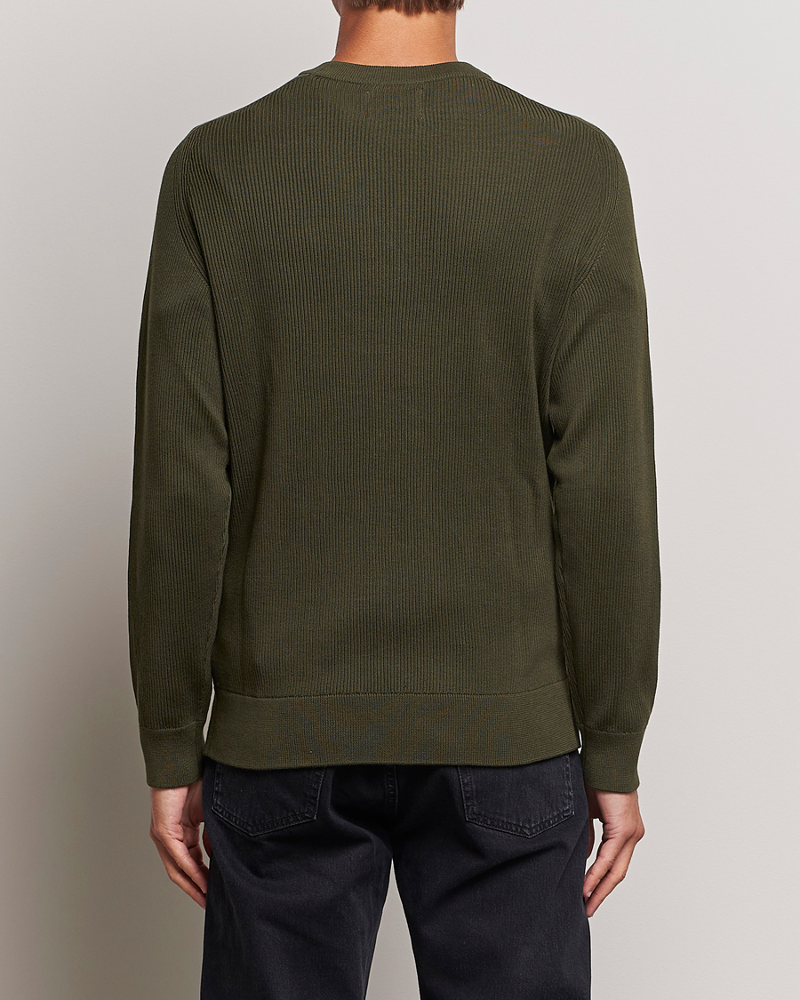 Mies | Puserot | NN07 | Kevin Cotton Knitted Sweater Deep Green