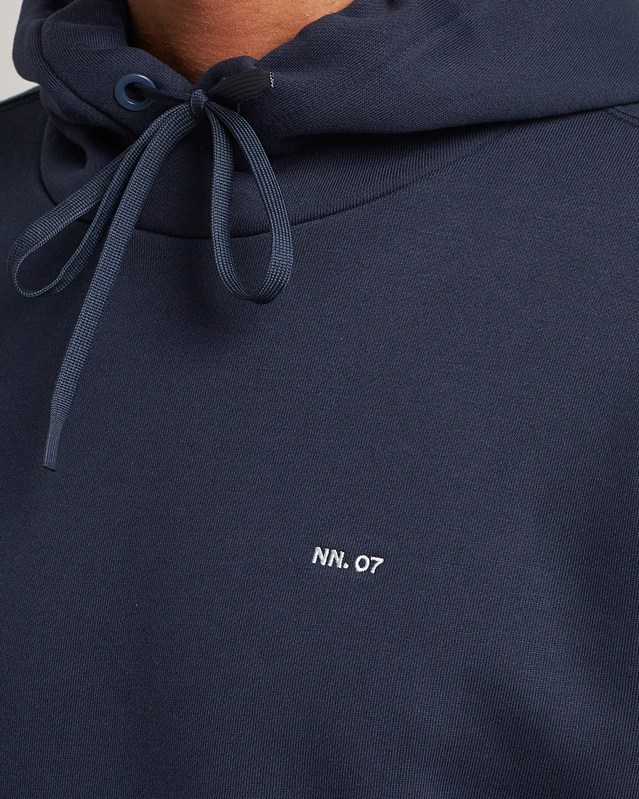Mies | Puserot | NN07 | Briggs Logo Hoodie Navy Blue