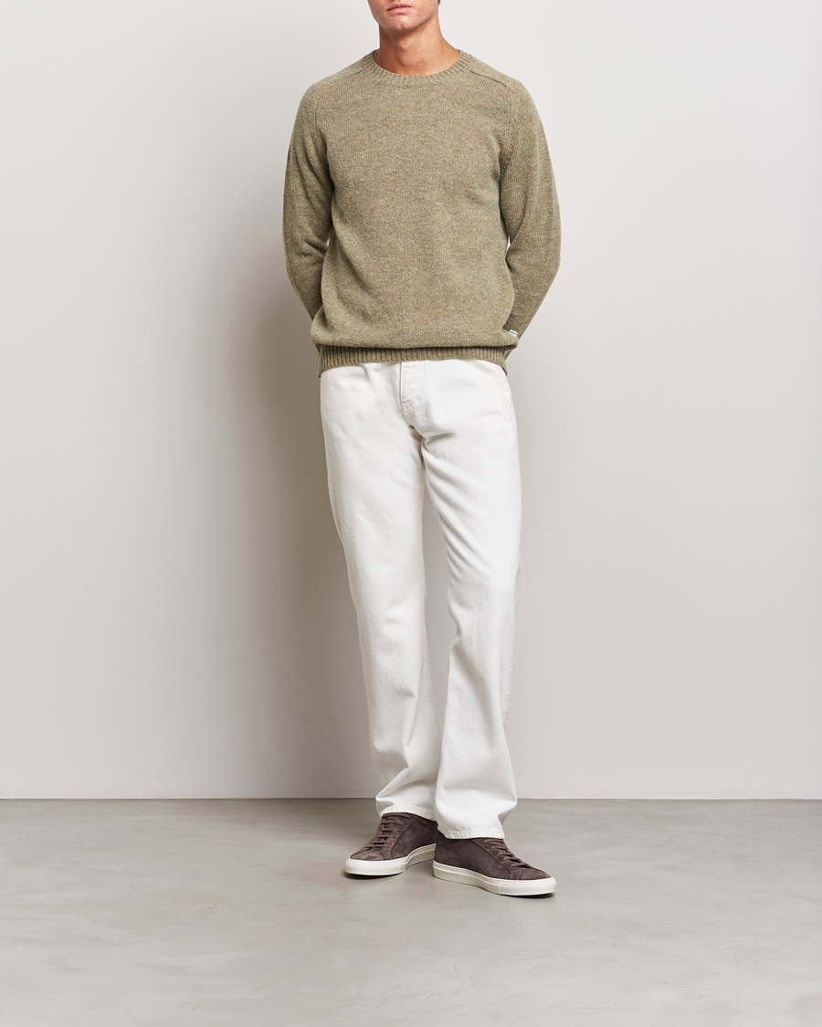 Mies | Puserot | NN07 | Nathan Brushed Crew Neck Elmwood