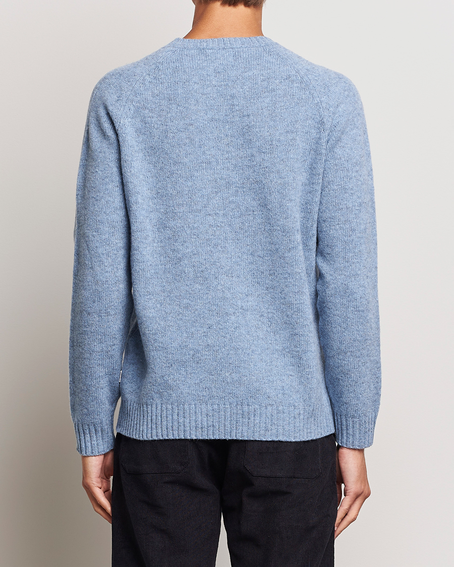 Mies | Puserot | NN07 | Nathan Brushed Crew Neck Light Blue Melange