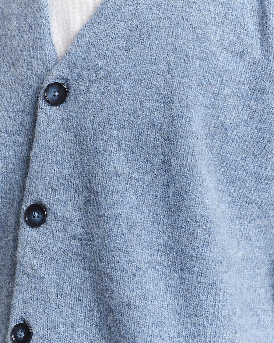 Mies | Puserot | NN07 | Nathan Brushed Cardigan Light Blue Melange