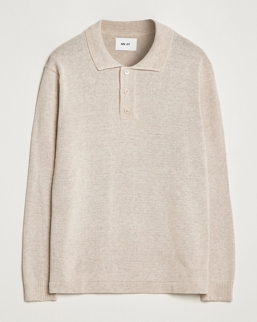 Mies | Puserot | NN07 | Vito Knitted Polo Off White