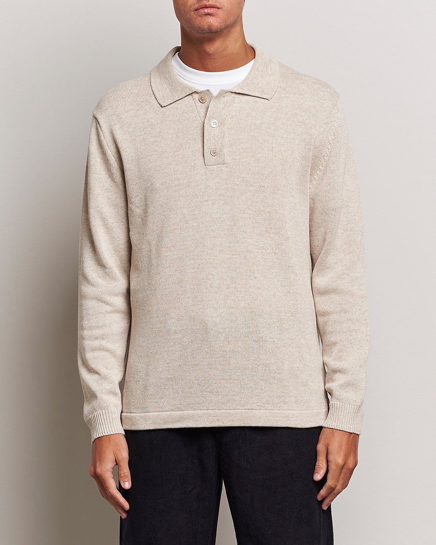 Mies | Puserot | NN07 | Vito Knitted Polo Off White