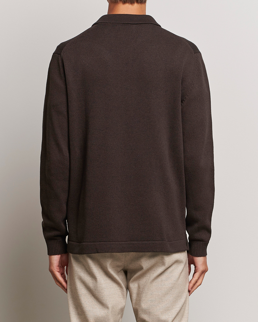 Mies | Puserot | NN07 | Vito Knitted Polo Demitasse Brown