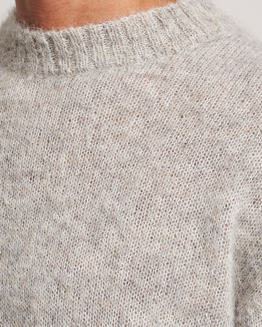 Mies | Puserot | NN07 | Jack Wool Crew Neck Sweater Light Grey Melange