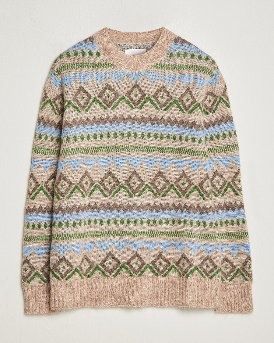 Mies | Puserot | NN07 | Morgan Wool Fairisle Sweater Nature Melange