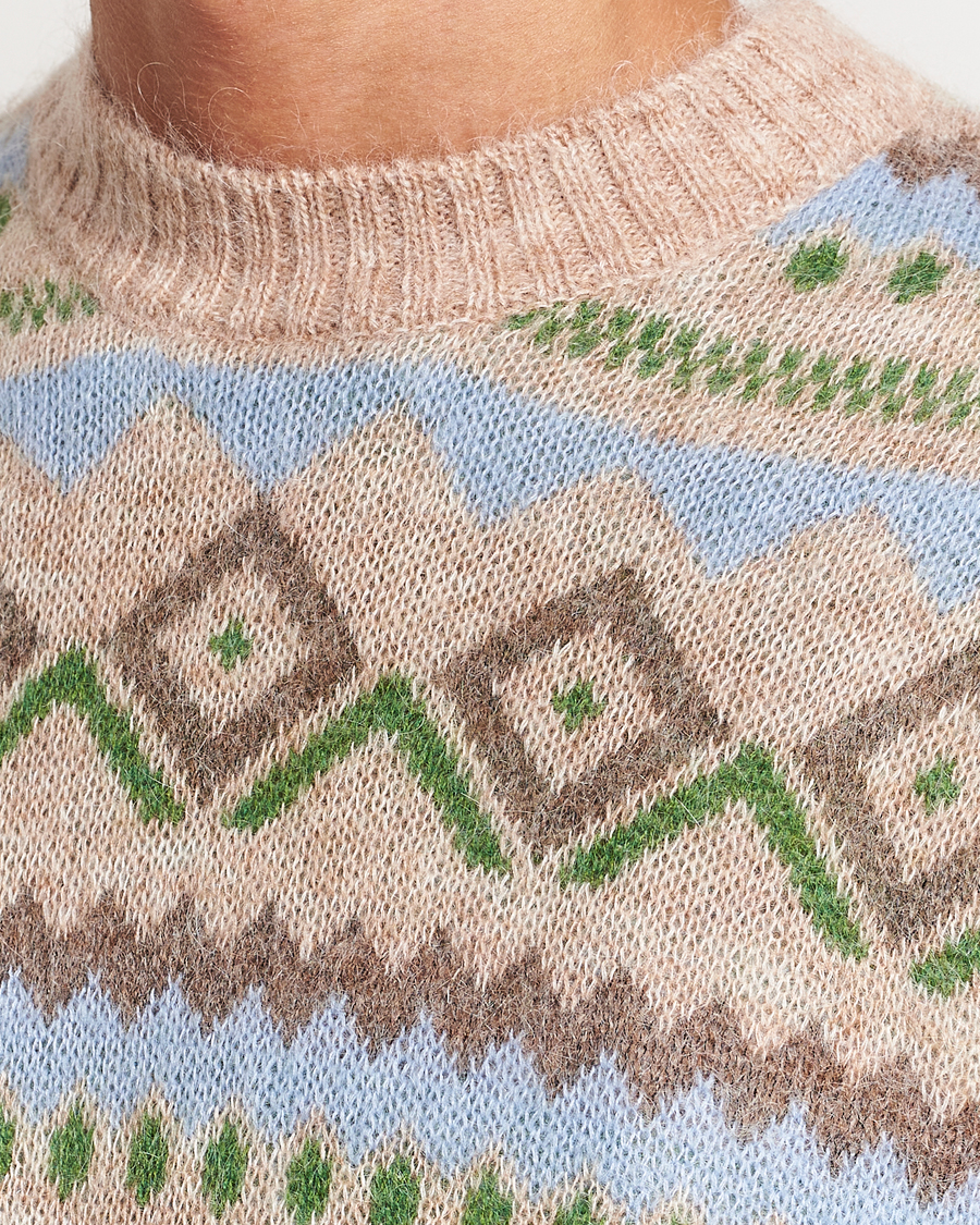Mies | Puserot | NN07 | Morgan Wool Fairisle Sweater Nature Melange